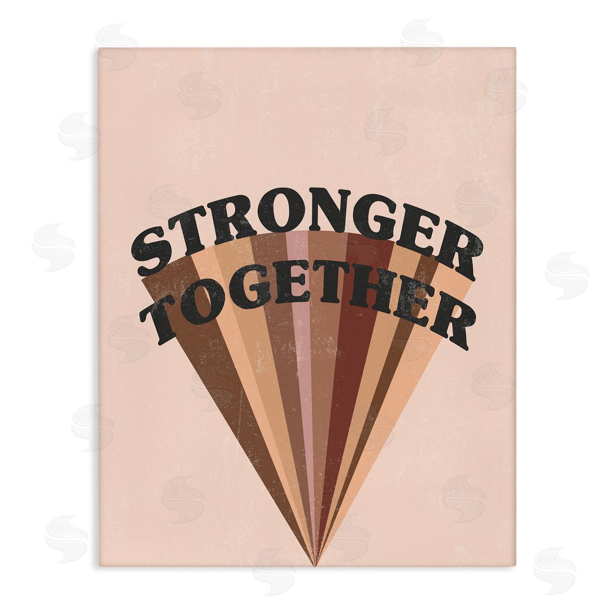 Stupell Studio Stronger Together Skin Tone Rainbow Canvas Wall Art