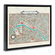 Sue Schlabach | Vintage Parisian Map Seine River
