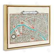 Sue Schlabach | Vintage Parisian Map Seine River