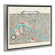 Sue Schlabach | Vintage Parisian Map Seine River