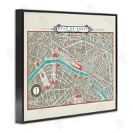 Sue Schlabach | Vintage Parisian Map Seine River