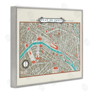 Sue Schlabach | Vintage Parisian Map Seine River