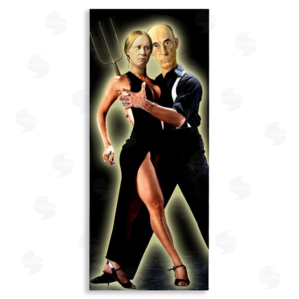 Barry Kite Sultry American Gothic Dance Parody Canvas Wall Art