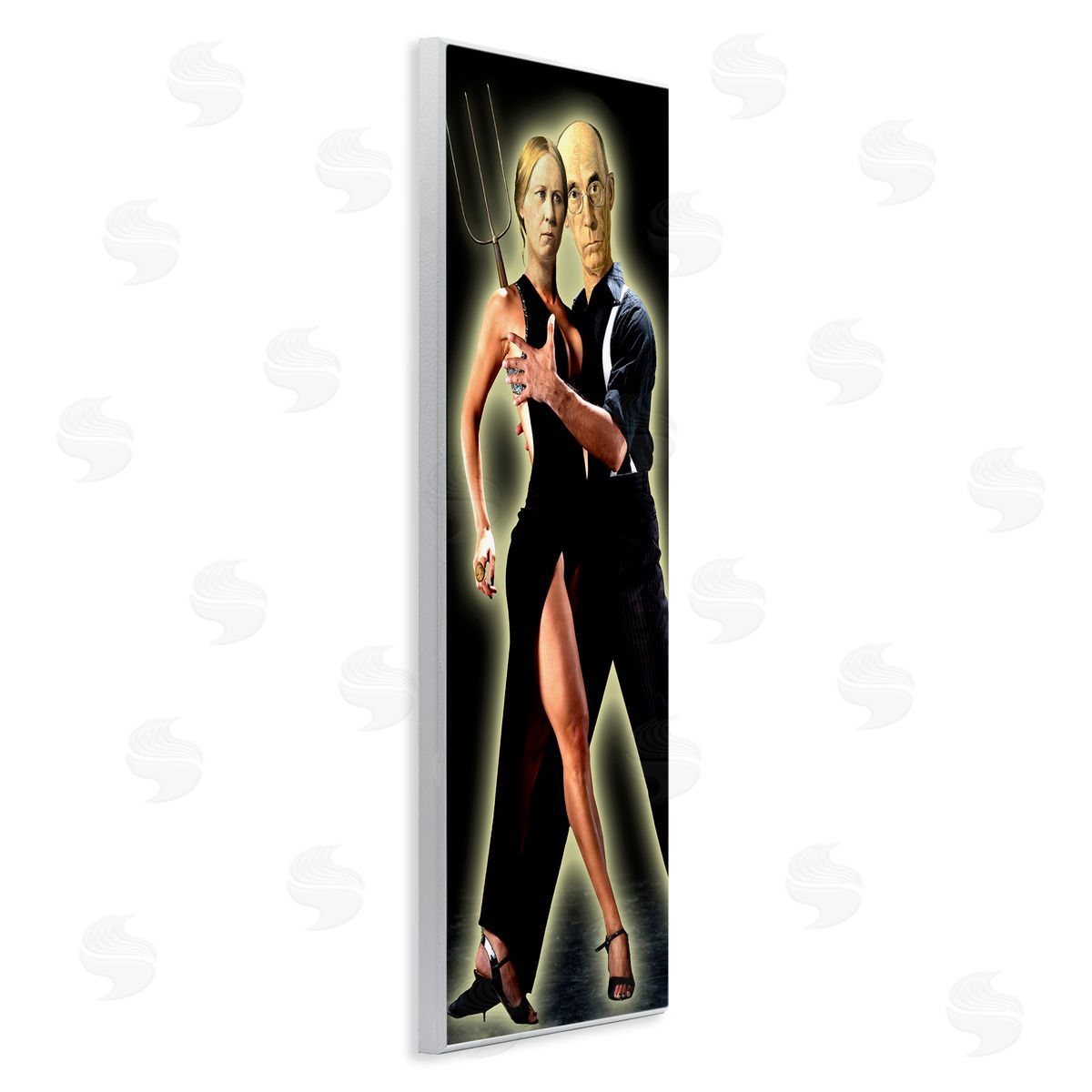 Barry Kite Sultry American Gothic Dance Parody Wall Plaque Art