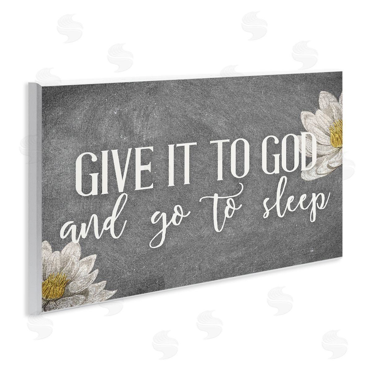 Give It to God Grey Phrase Wood Plaque Wall Art, Home Decor by Kim Allen