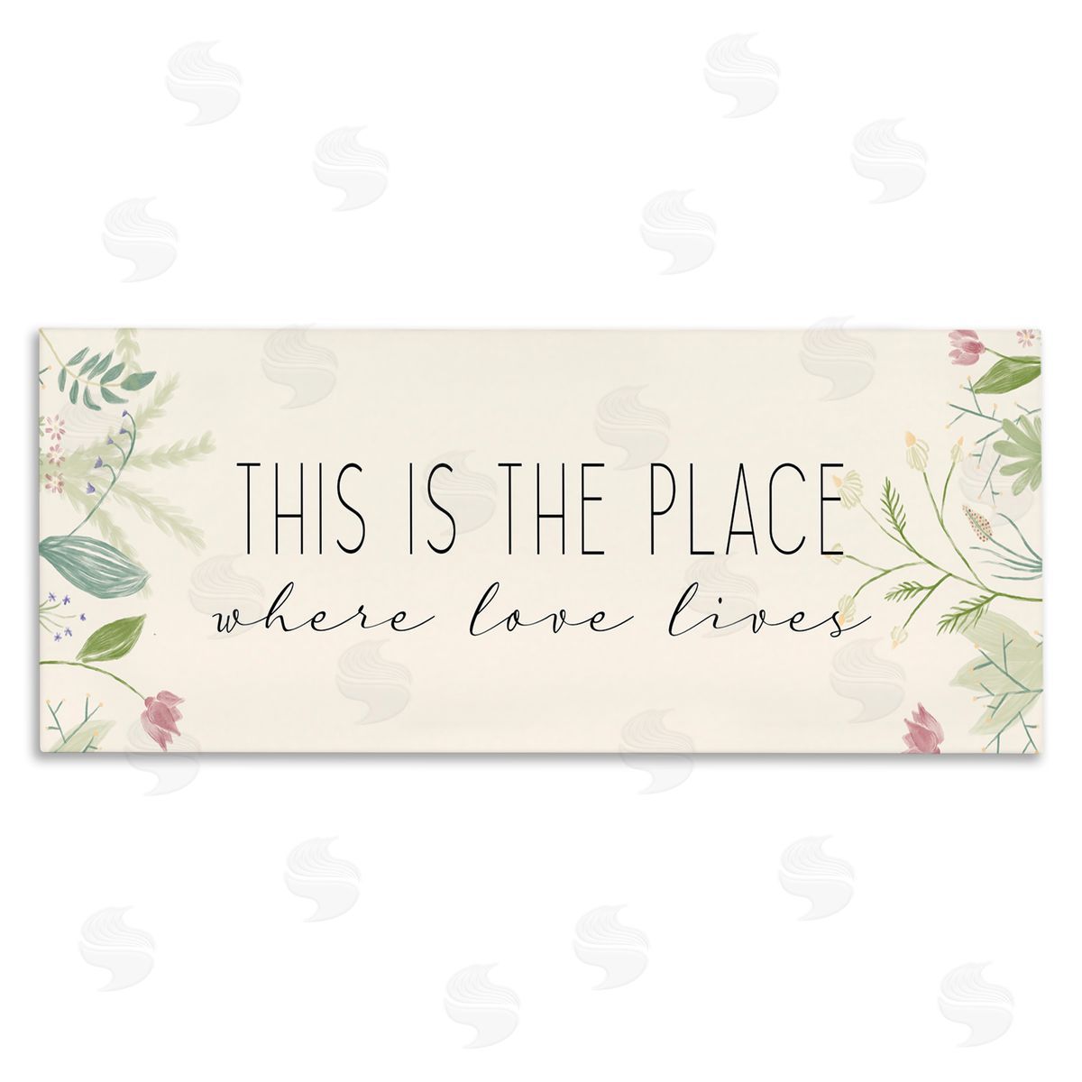 Kim Allen Where Love Lives Floral Charm Canvas Wall Art