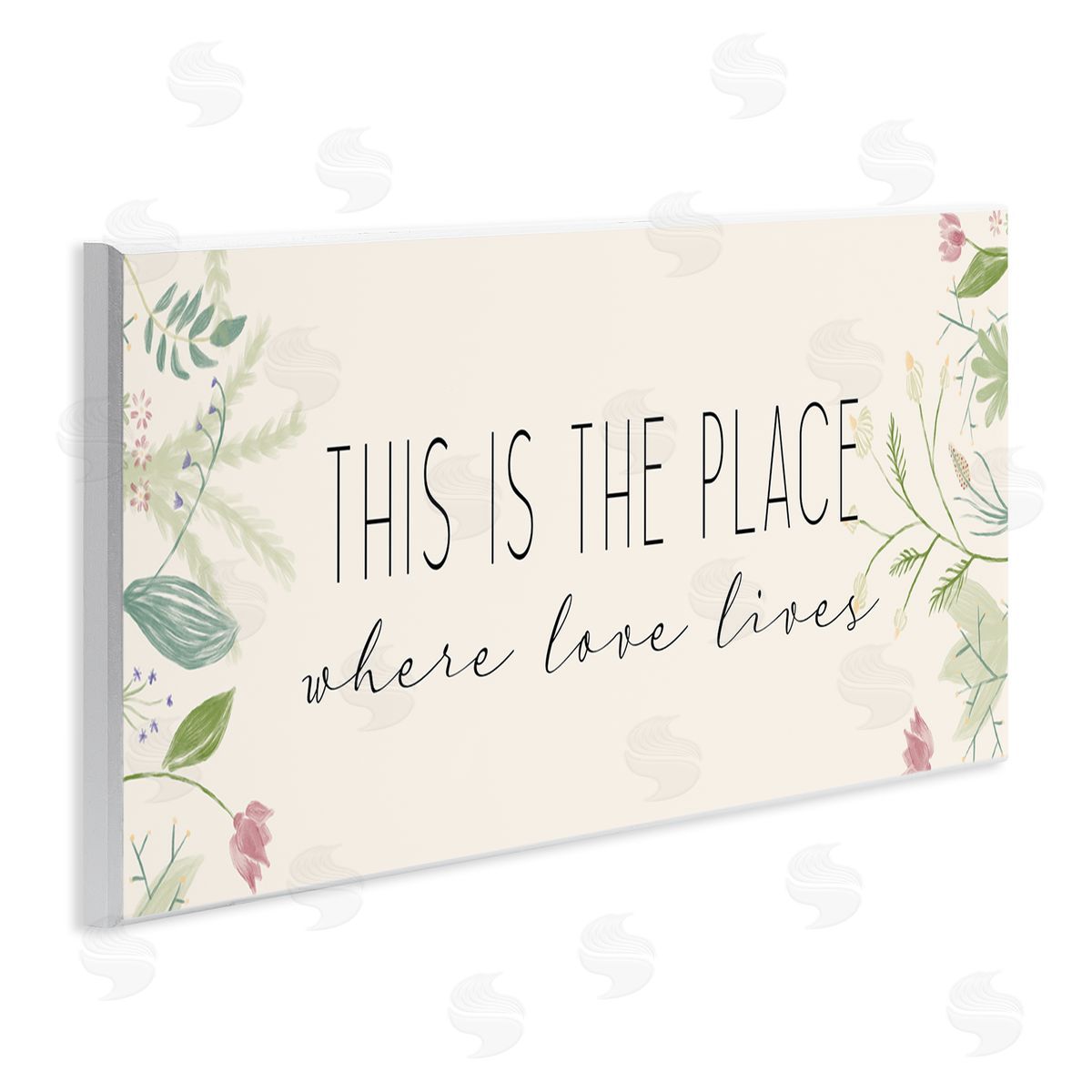Kim Allen Where Love Lives Floral Charm Wall Plaque Art