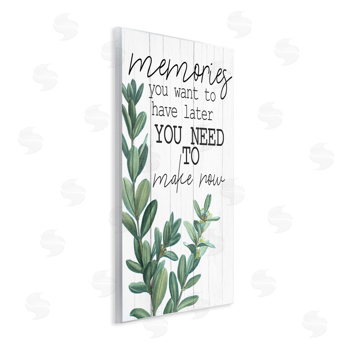 Kim Allen Make Memories Now Rustic Green Plant Wall Plaque Art