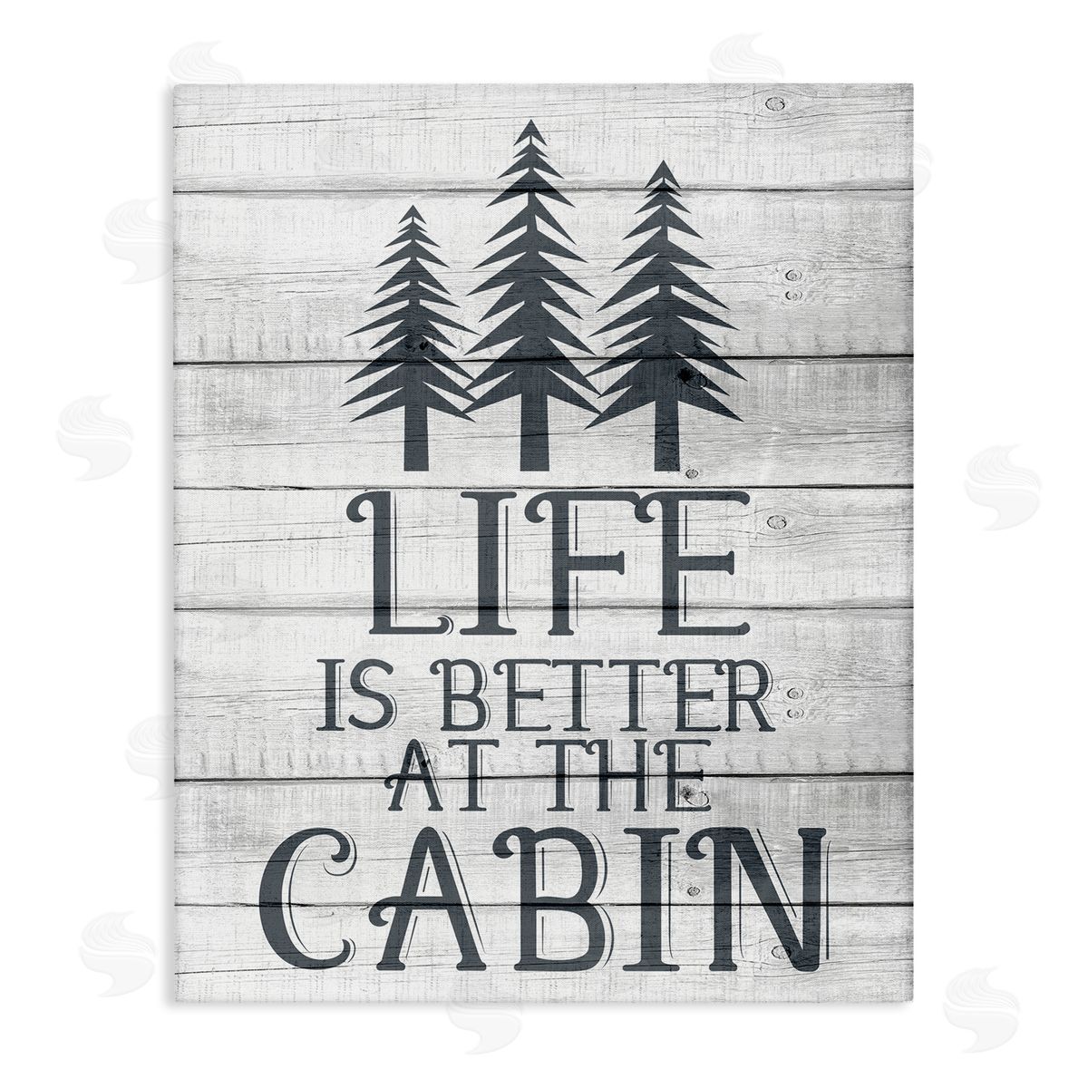 Kim Allen Life's Better At Cabin Rural Forest Canvas Wall Art