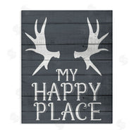 Kim Allen | Rustic My Happy Place Antlers