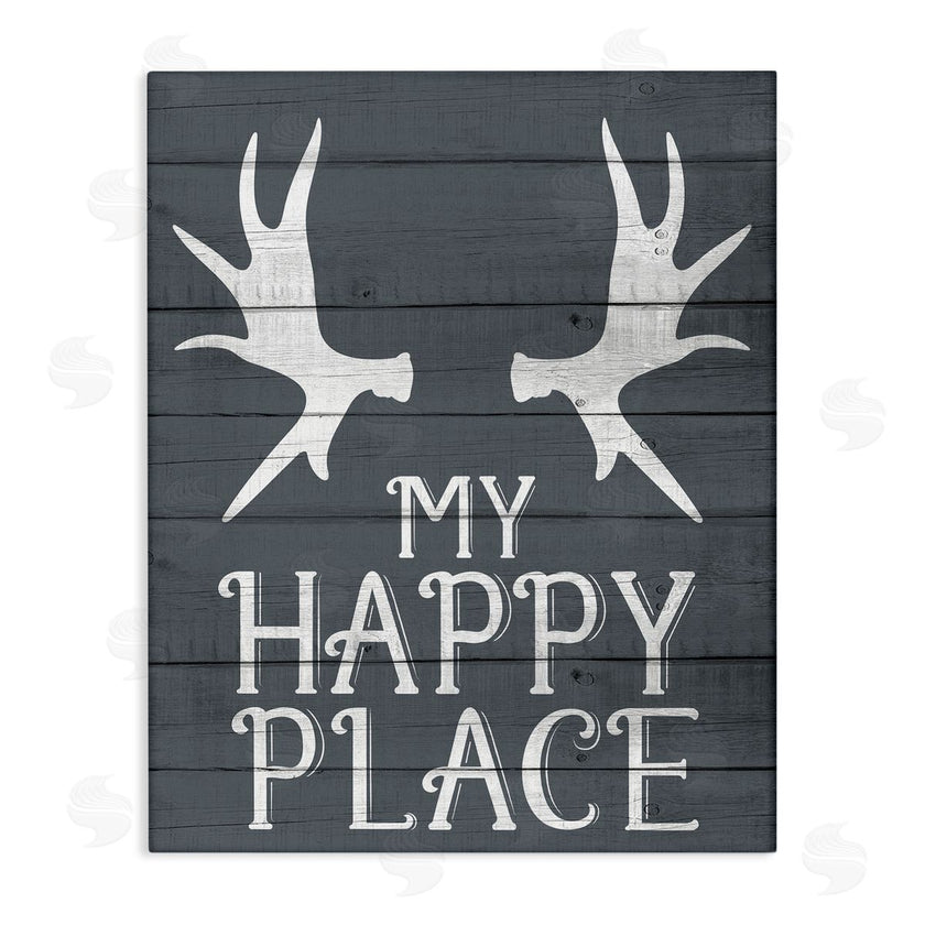 Kim Allen | Rustic My Happy Place Antlers