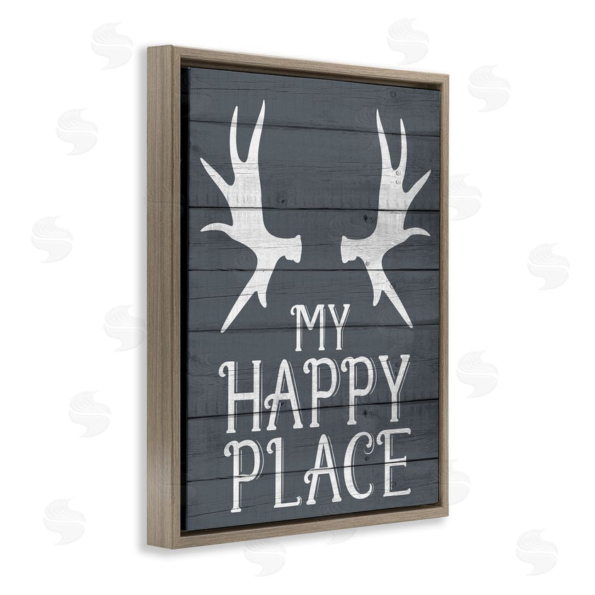 Kim Allen | Rustic My Happy Place Antlers