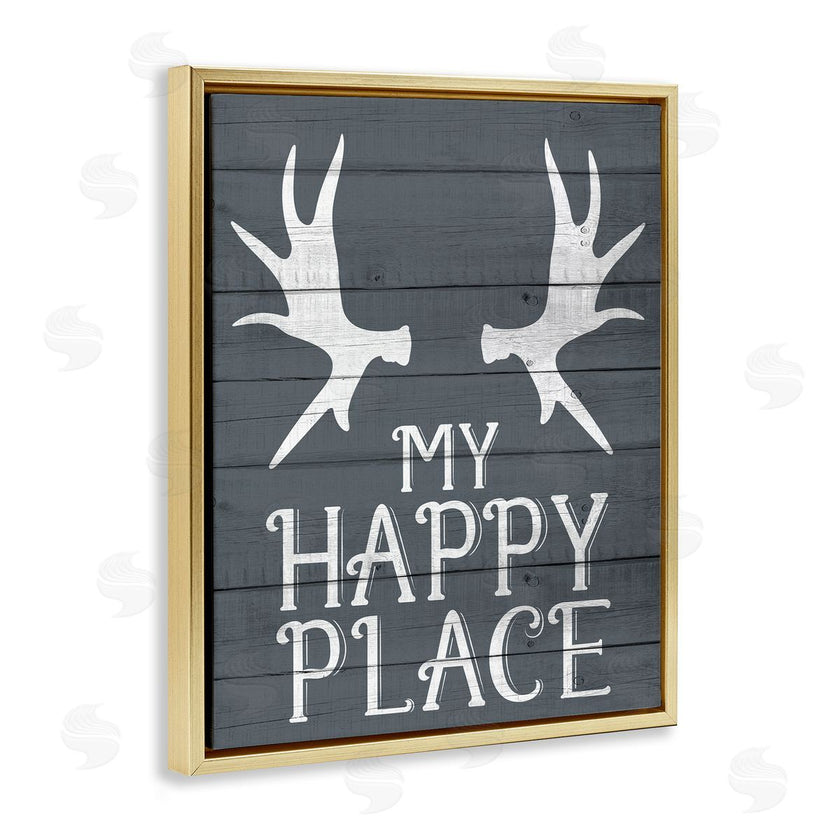 Kim Allen | Rustic My Happy Place Antlers
