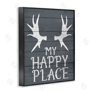 Kim Allen | Rustic My Happy Place Antlers