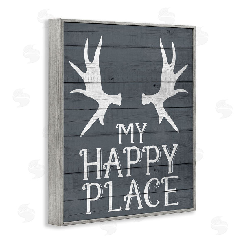 Kim Allen | Rustic My Happy Place Antlers