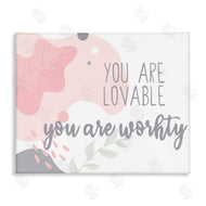 Kim Allen | You are Loveable Abstract Pink Nature
