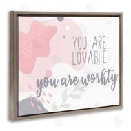 Kim Allen | You are Loveable Abstract Pink Nature