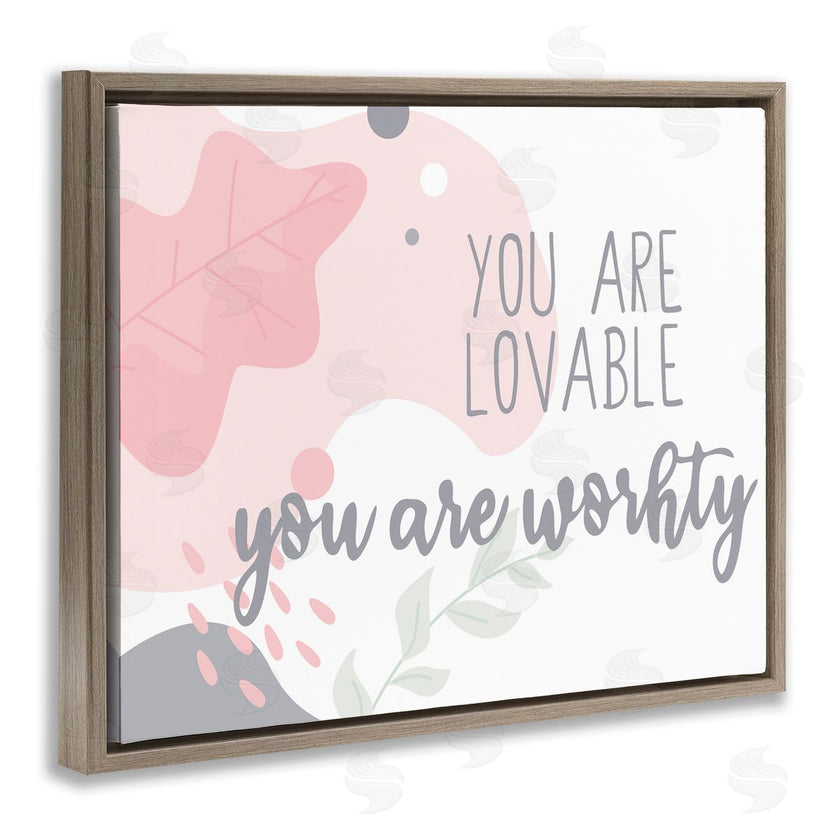 Kim Allen | You are Loveable Abstract Pink Nature