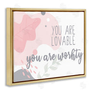 Kim Allen | You are Loveable Abstract Pink Nature