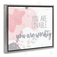 Kim Allen | You are Loveable Abstract Pink Nature