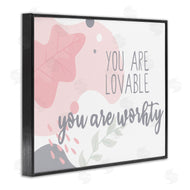 Kim Allen | You are Loveable Abstract Pink Nature