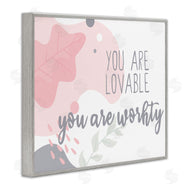 Kim Allen | You are Loveable Abstract Pink Nature