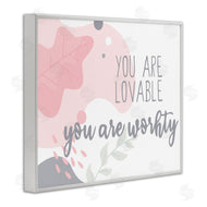 Kim Allen | You are Loveable Abstract Pink Nature