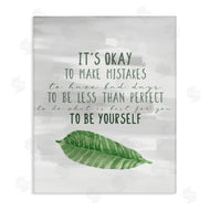 Kim Allen | Motivational Okay to Make Mistakes Leaf