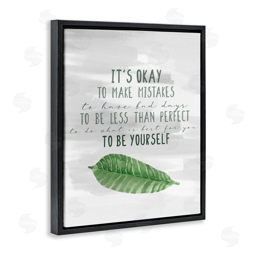 Kim Allen | Motivational Okay to Make Mistakes Leaf