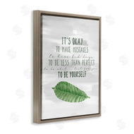 Kim Allen | Motivational Okay to Make Mistakes Leaf