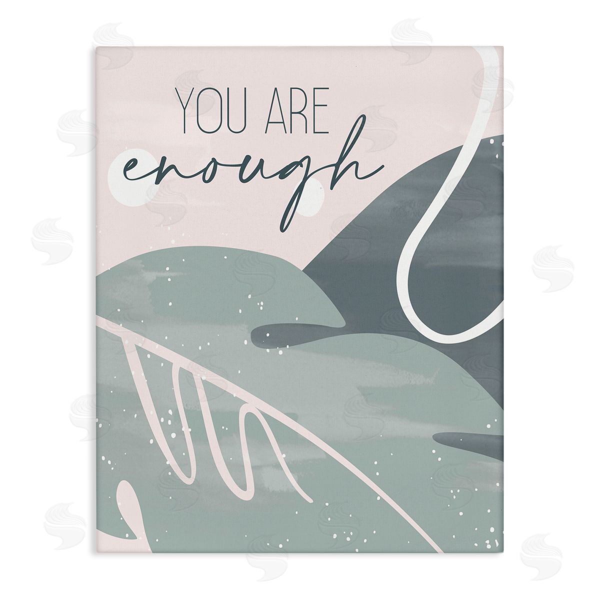 You Are Enough Phrase Canvas Wall Art, Home Decor by Kim Allen