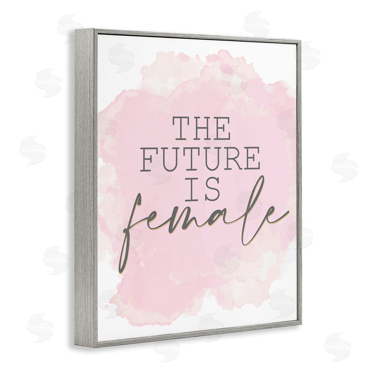 Kim Allen Future is Female Abstract Pink Gray Framed Giclee Wall Art