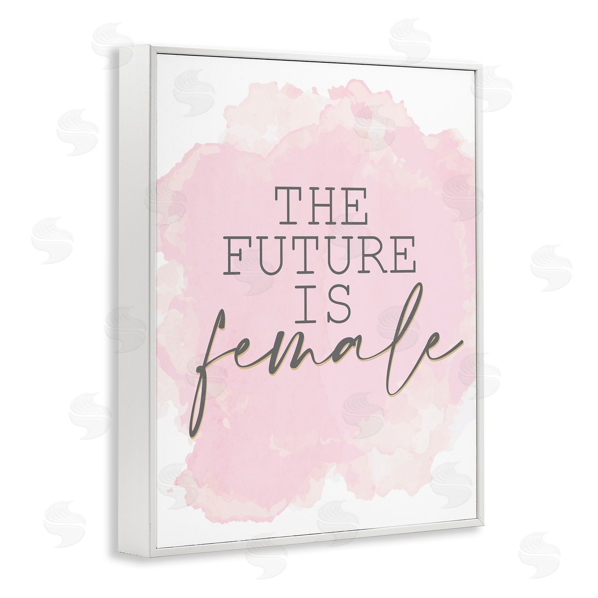 Kim Allen Future is Female Abstract Pink White Framed Giclee Wall Art