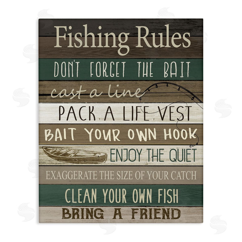 Kim Allen | Rustic Fishing Rules Sign