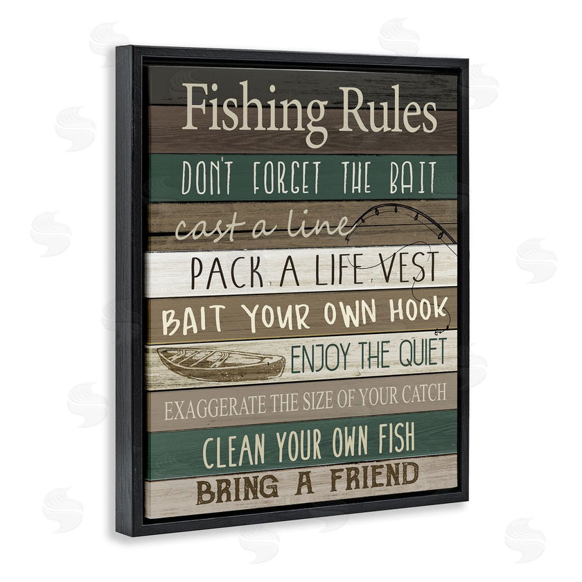 Kim Allen | Rustic Fishing Rules Sign