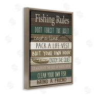 Kim Allen | Rustic Fishing Rules Sign