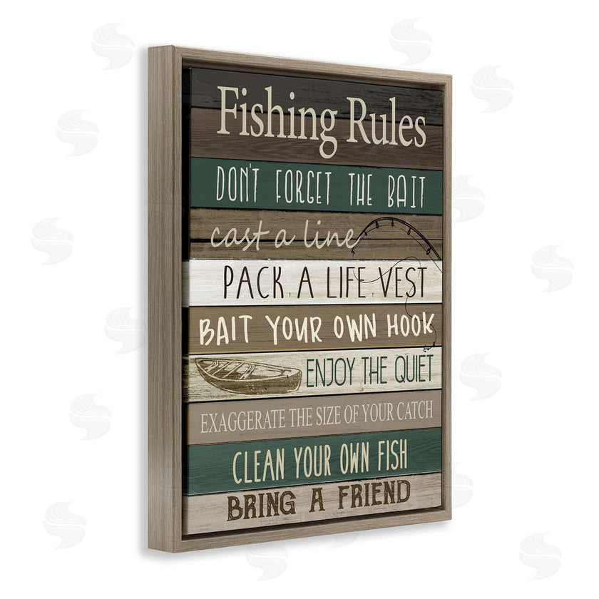 Kim Allen | Rustic Fishing Rules Sign