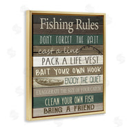 Kim Allen | Rustic Fishing Rules Sign