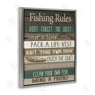 Kim Allen | Rustic Fishing Rules Sign
