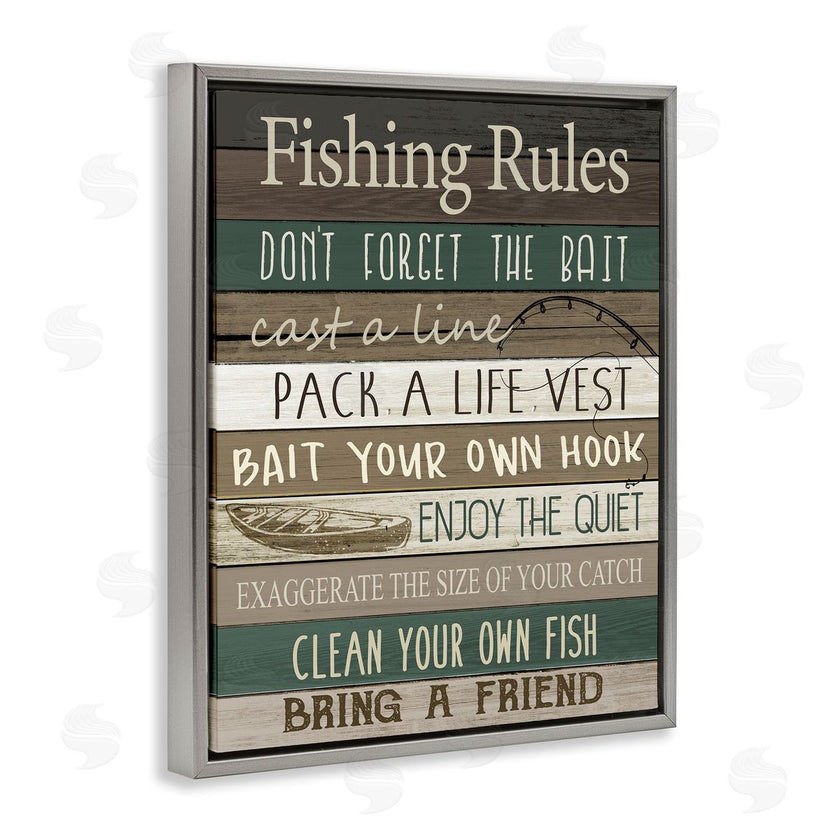 Kim Allen | Rustic Fishing Rules Sign