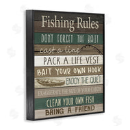 Kim Allen | Rustic Fishing Rules Sign