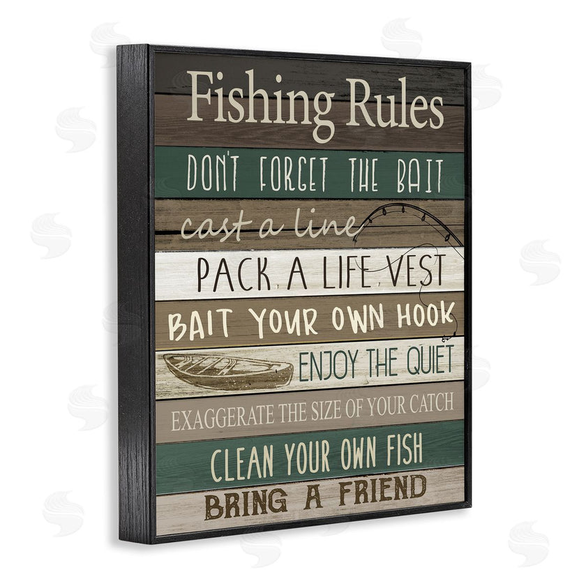 Kim Allen | Rustic Fishing Rules Sign