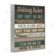 Kim Allen | Rustic Fishing Rules Sign