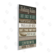 Kim Allen | Rustic Fishing Rules Sign