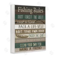 Kim Allen | Rustic Fishing Rules Sign