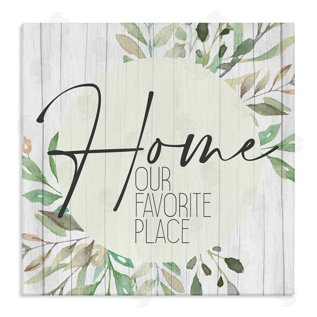 Kim Allen Our Favorite Place Graceful Green Leaves Canvas Wall Art