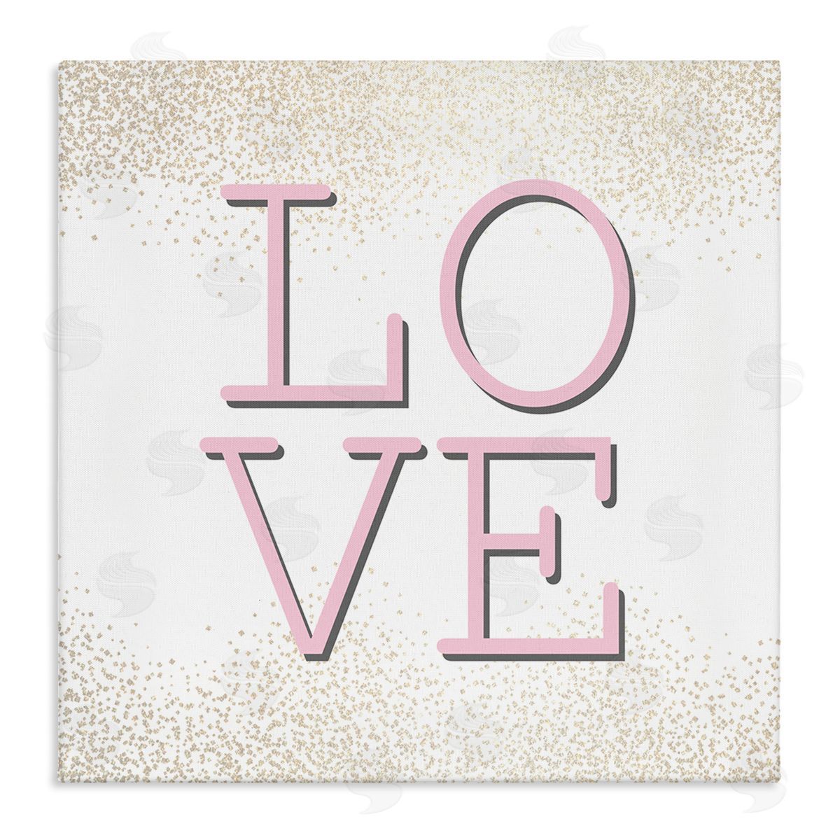 Kim Allen Pink Love Glam Abstract Sparkle Canvas Wall Art