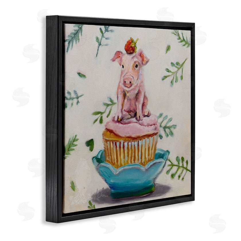 Karen Weber Fine Art | Teacup Pig on Cupcake