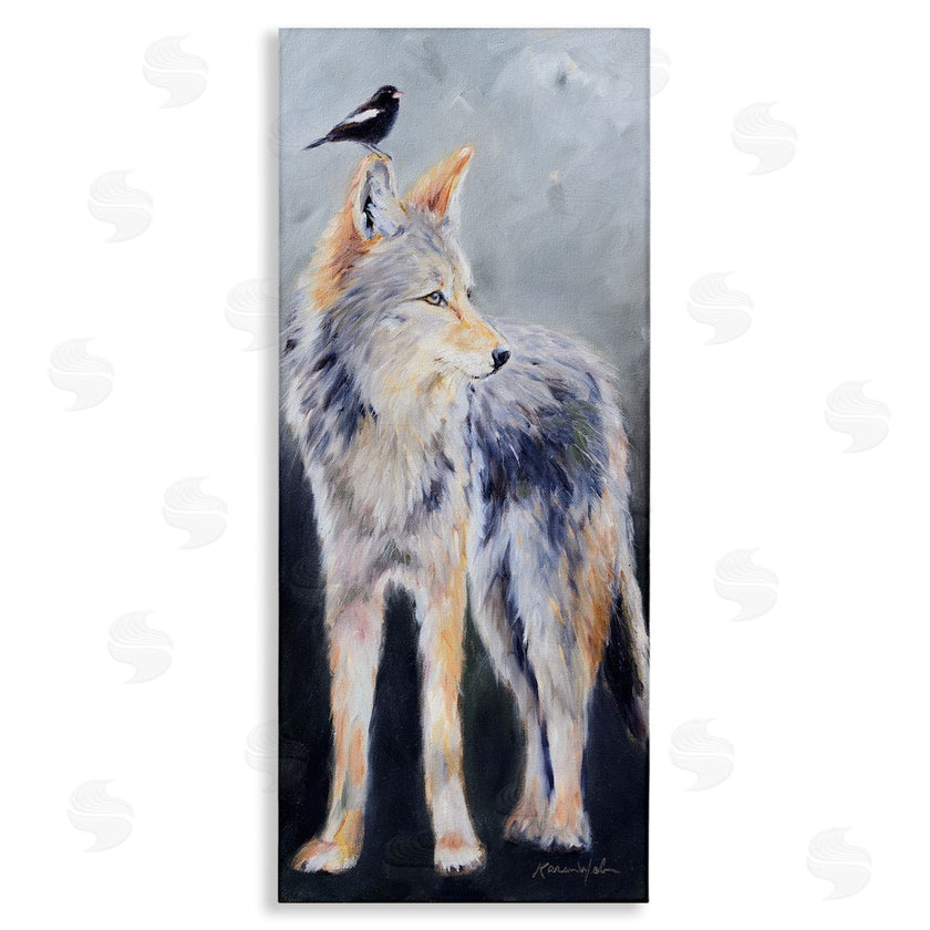 Karen Weber Fine Art | Wild Coyote & Black Bird