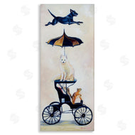 Karen Weber Fine Art | Vintage Animal Carriage Dogs and Squirrel